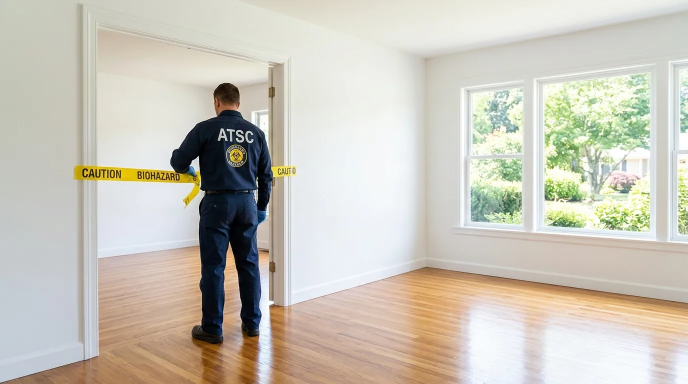 Certified biohazard cleanup crew performing Crime Scene Cleanup in Chesterton